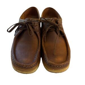 Clarks Originals Wallabee Shoes Women's 10M Brown Leather Crepe Sole 38257